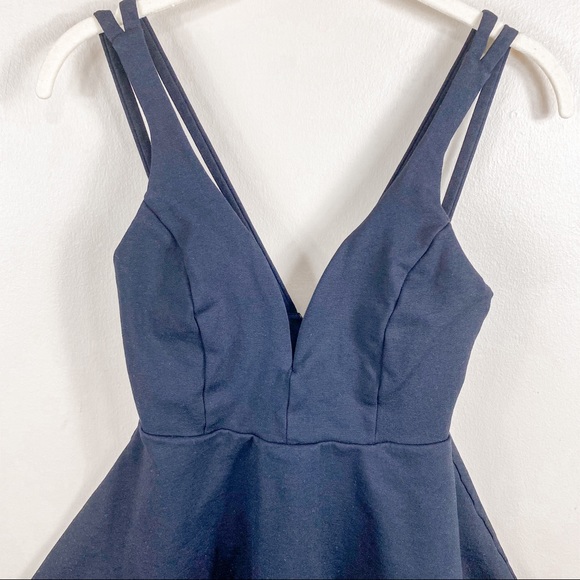 Lulu’s Black Fit n Flare Skater Mini Dress Medium - Picture 5 of 11